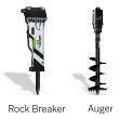 Rock Breaker and Auger Attachment for Excavator