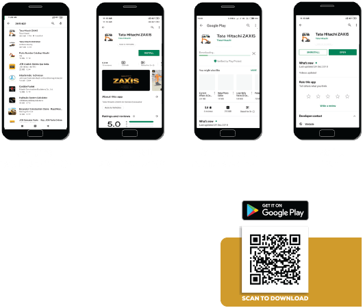 Zaxis Mobile App - Tata Hitachi