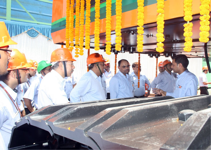 100th Excavator Machine Hand Over to UltraTech Cements