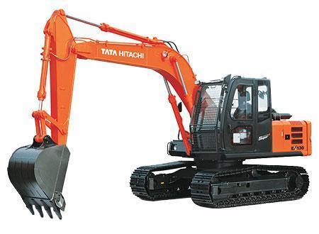 Hudraulic construction excavator with 76 PS for Rent- EX130 Super+ Series - Tata Hitachi
