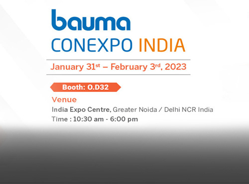 Displays machines and solutions at bauma CONEXPO INDIA 2023 | Tata Hitachi