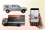 Tata Hitachi service vehicles and excavator monitoring on smartphone