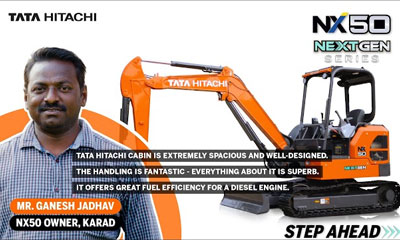 Mr. Ganesh Jadhav sharing his experience with Tata Hitachi Shinrai equipment
