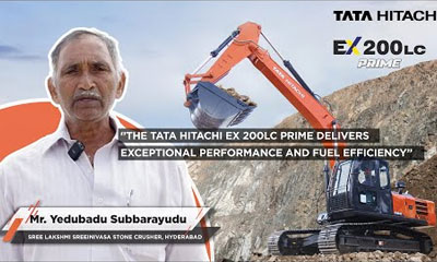 Mr. Yedubadu sharing his Tata Hitachi equipment experience